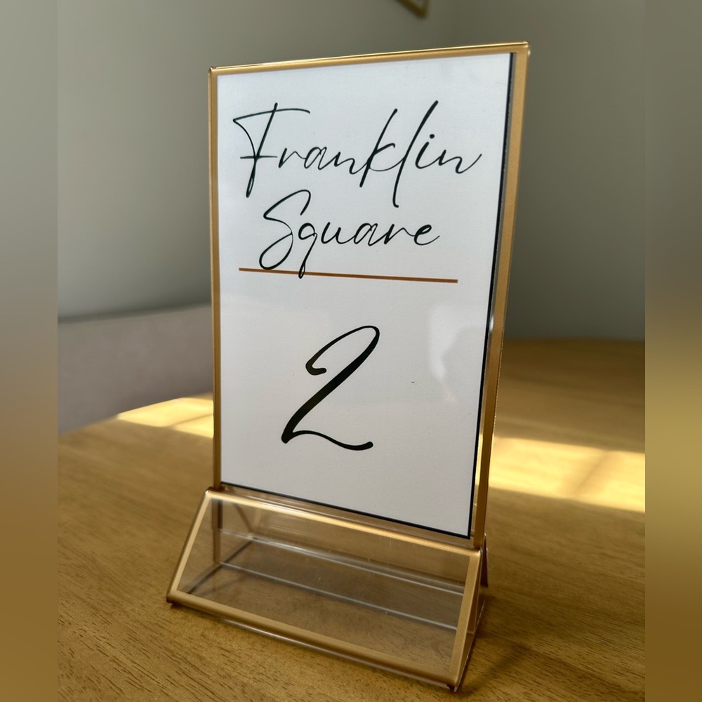 Acrylic Gold Sign Holder